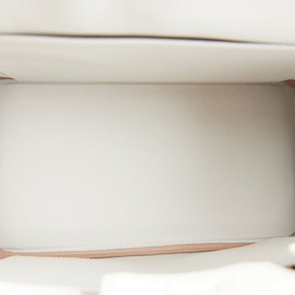 Hermes Special Order (HSS) Birkin 25 White and Gris Perle Clemence Rose Gold Hardware