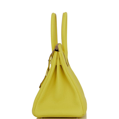 Hermes Birkin 30 Lime Clemence Palladium Hardware