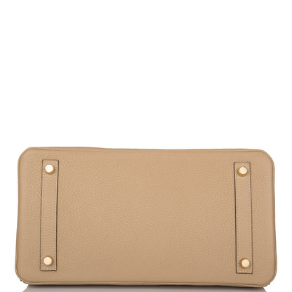 Hermes Birkin 30 Trench Clemence Gold Hardware