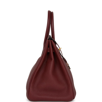 Hermes Birkin 35 Rouge H Togo Gold Hardware Deposit