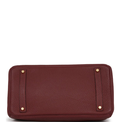Hermes Birkin 35 Rouge H Togo Gold Hardware Deposit