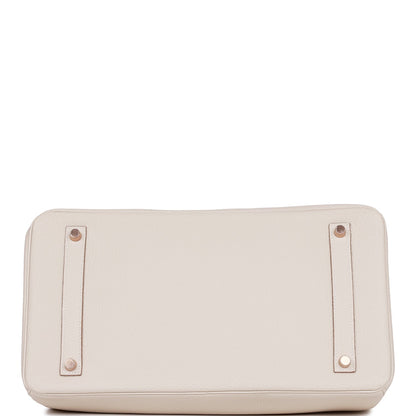 Hermes Birkin 35 Craie Togo Rose Gold Hardware