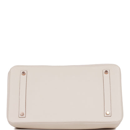 Hermes Birkin 35 Craie Togo Rose Gold Hardware