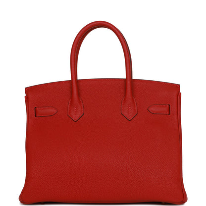 Hermes Birkin 30 Rouge Vif Togo Gold Hardware