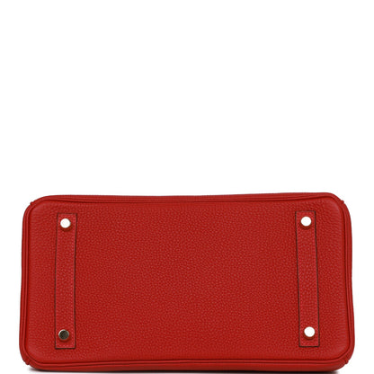 Hermes Birkin 30 Rouge Vif Togo Gold Hardware