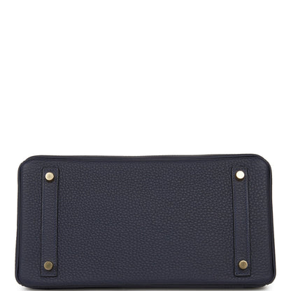 Hermes Birkin 30 Bleu Nuit Togo Gold Hardware