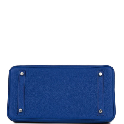 Hermes Birkin 30 Bleu Royal Togo Palladium Hardware