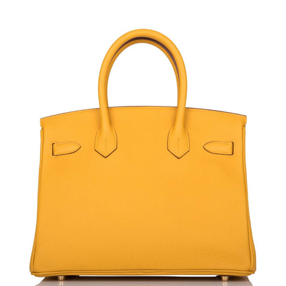 Hermes Birkin 30 Jaune Ambre Togo Gold Hardware