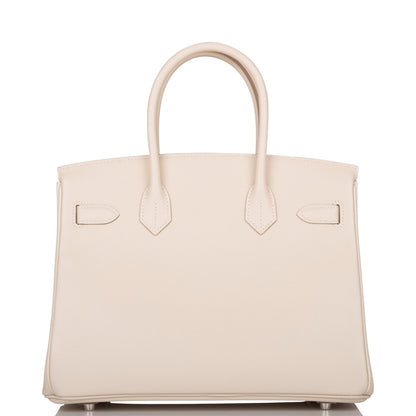 Hermes Birkin 30 Craie Epsom Palladium Hardware