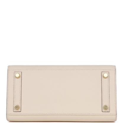 Hermes Birkin 25 Sellier Nata Epsom Gold Hardware