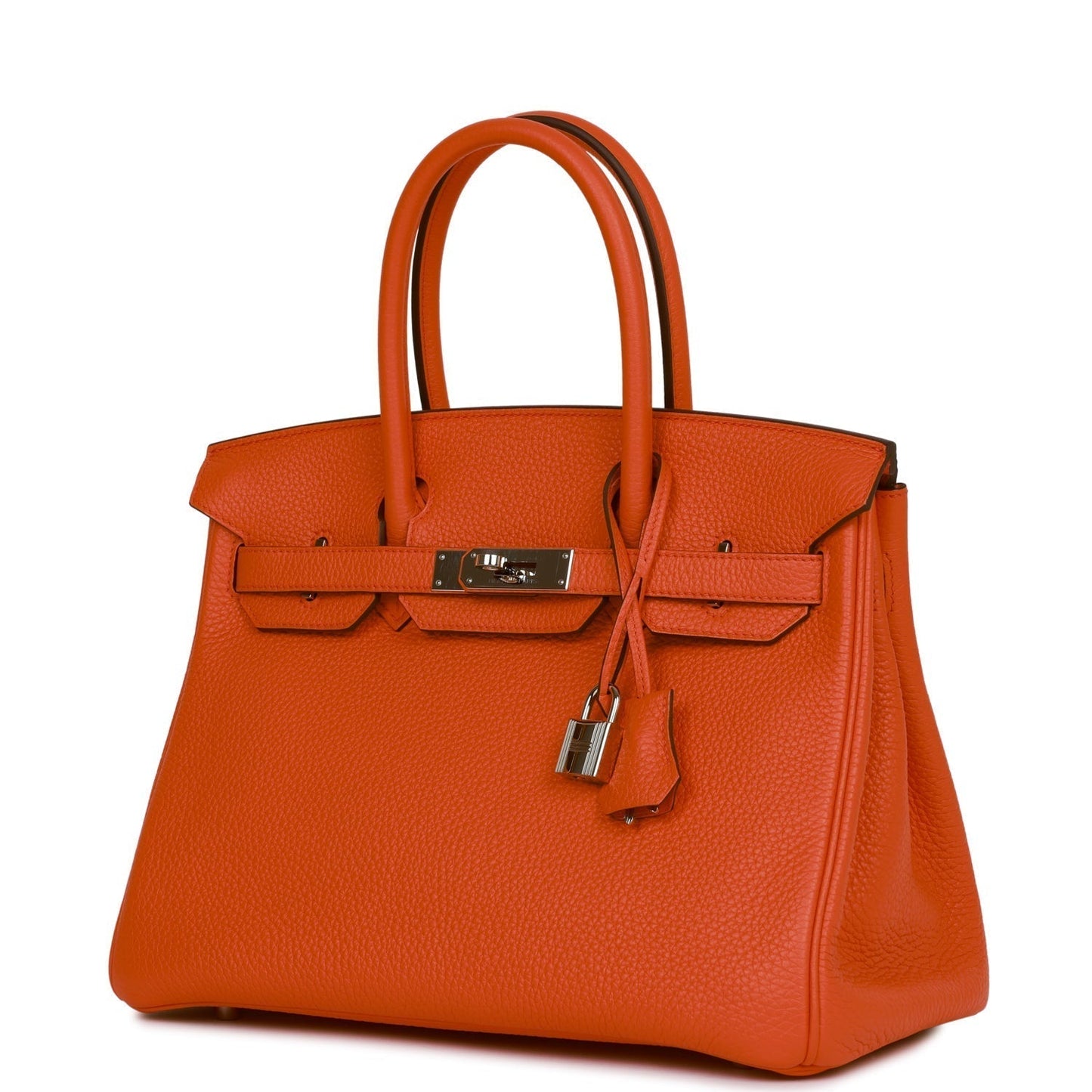 Hermes Birkin 30 Orange Poppy Verso Clemence Palladium Hardware