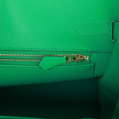 Hermes Birkin 30 Menthe Clemence Gold Hardware