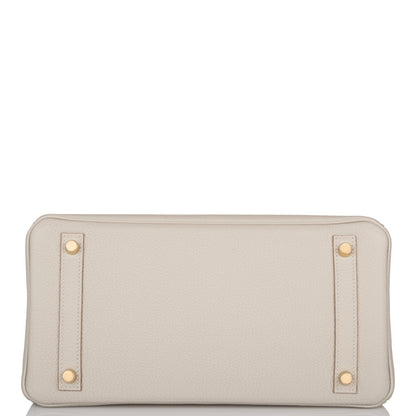 Hermes Birkin 30 Gris Perle Togo Gold Hardware