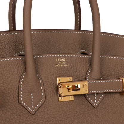 Hermes Birkin 25 Etoupe Togo Gold Hardware