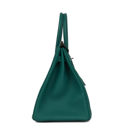 Hermes Birkin 35 Malachite Togo Palladium Hardware
