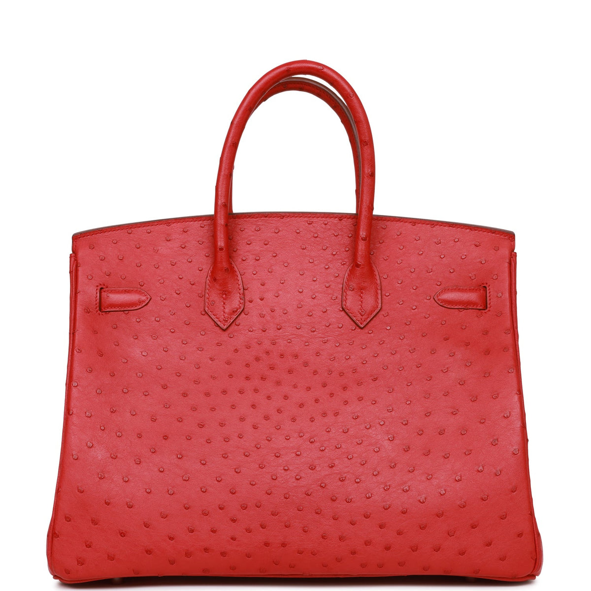 Hermes Birkin 35 Rouge Vif Ostrich Palladium Hardware