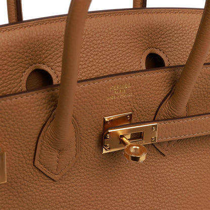 Hermes Birkin 25 Biscuit Togo Gold Hardware