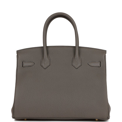 Hermes Birkin 30 Gris Meyer Togo Gold Hardware