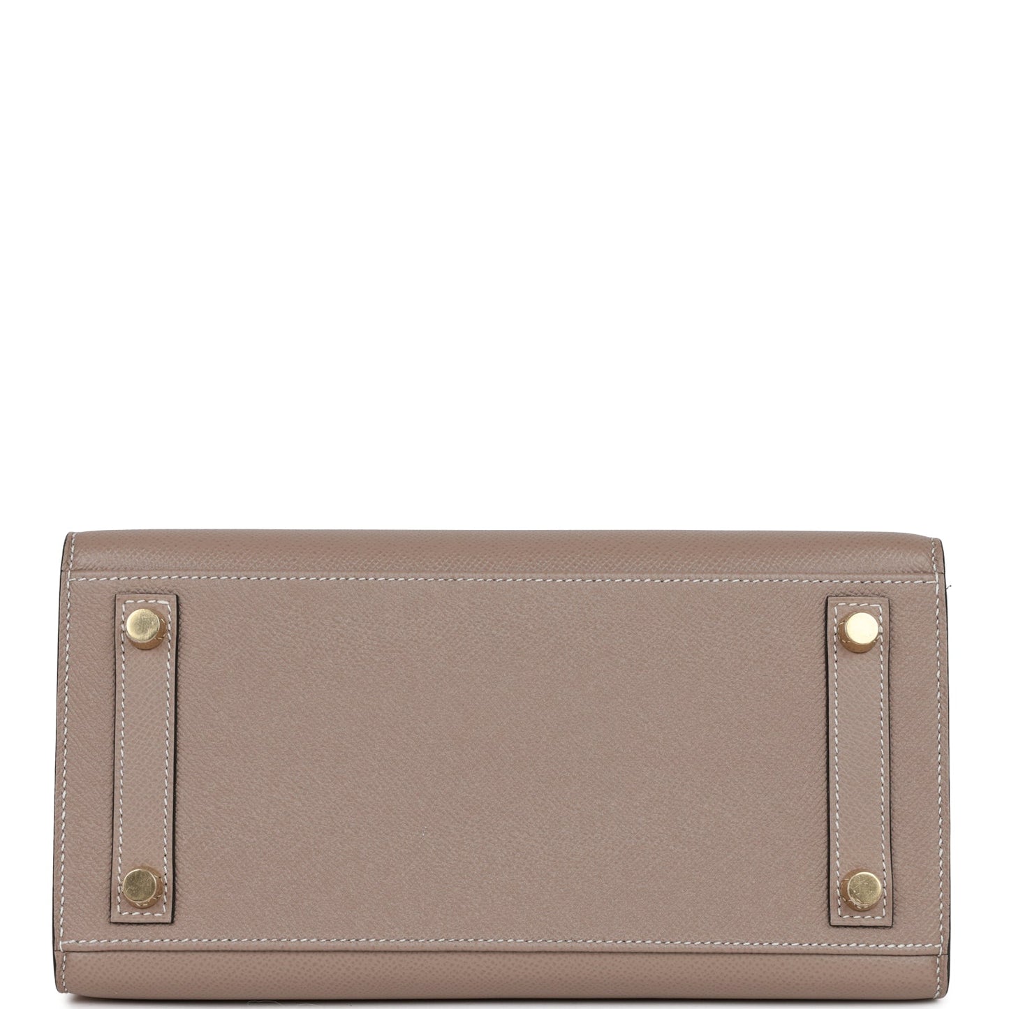 Hermes Birkin 25 Sellier Etoupe and Black Epsom Brushed Gold Hardware