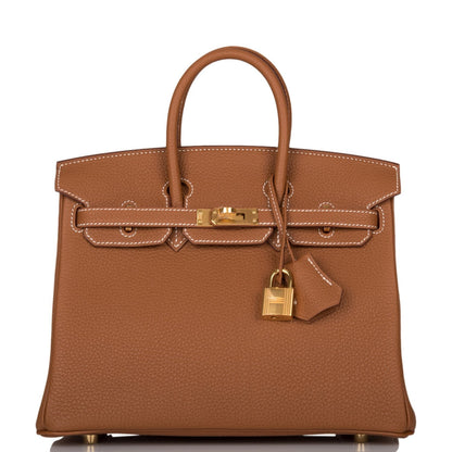 Hermes Birkin 25 Gold Togo Gold Hardware
