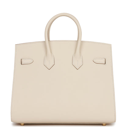 Hermes Birkin 25 Sellier Craie Epsom Gold Hardware