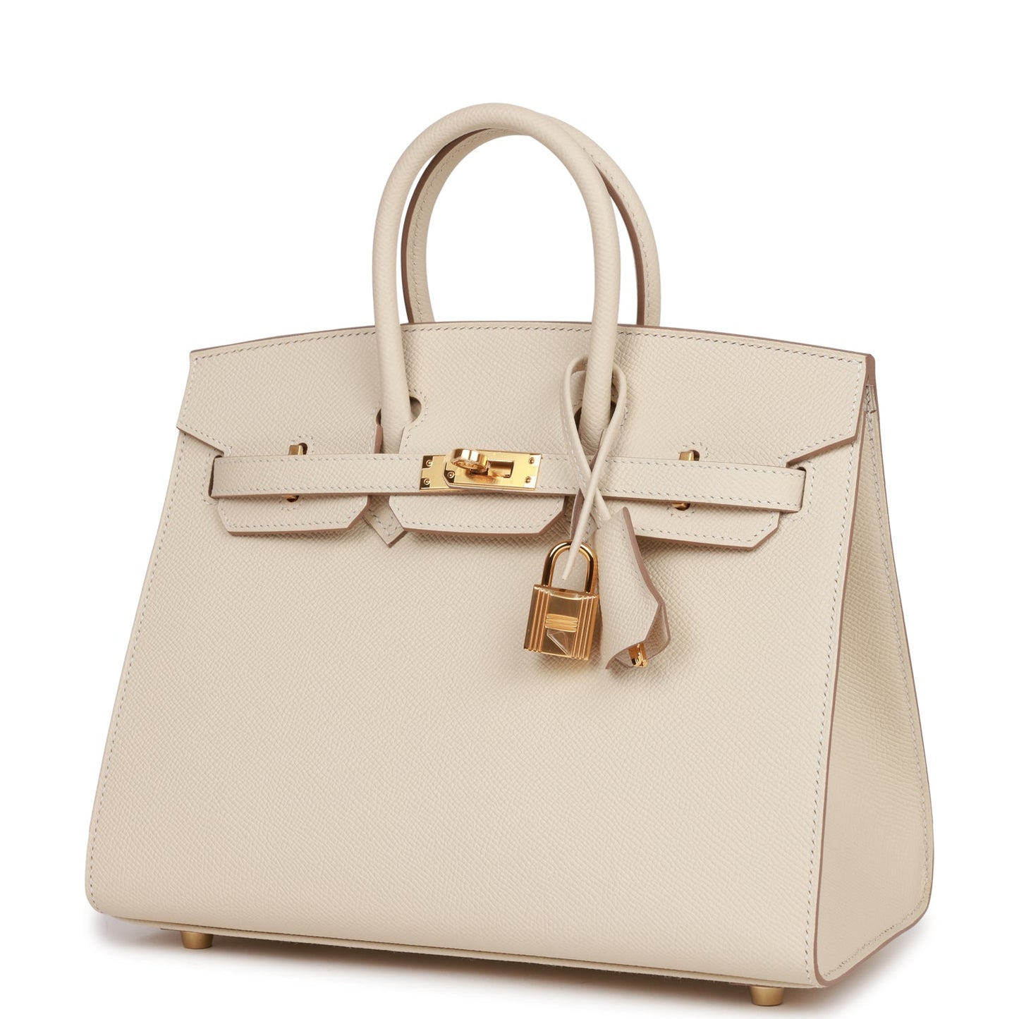 Hermes Birkin 25 Sellier Craie Epsom Gold Hardware