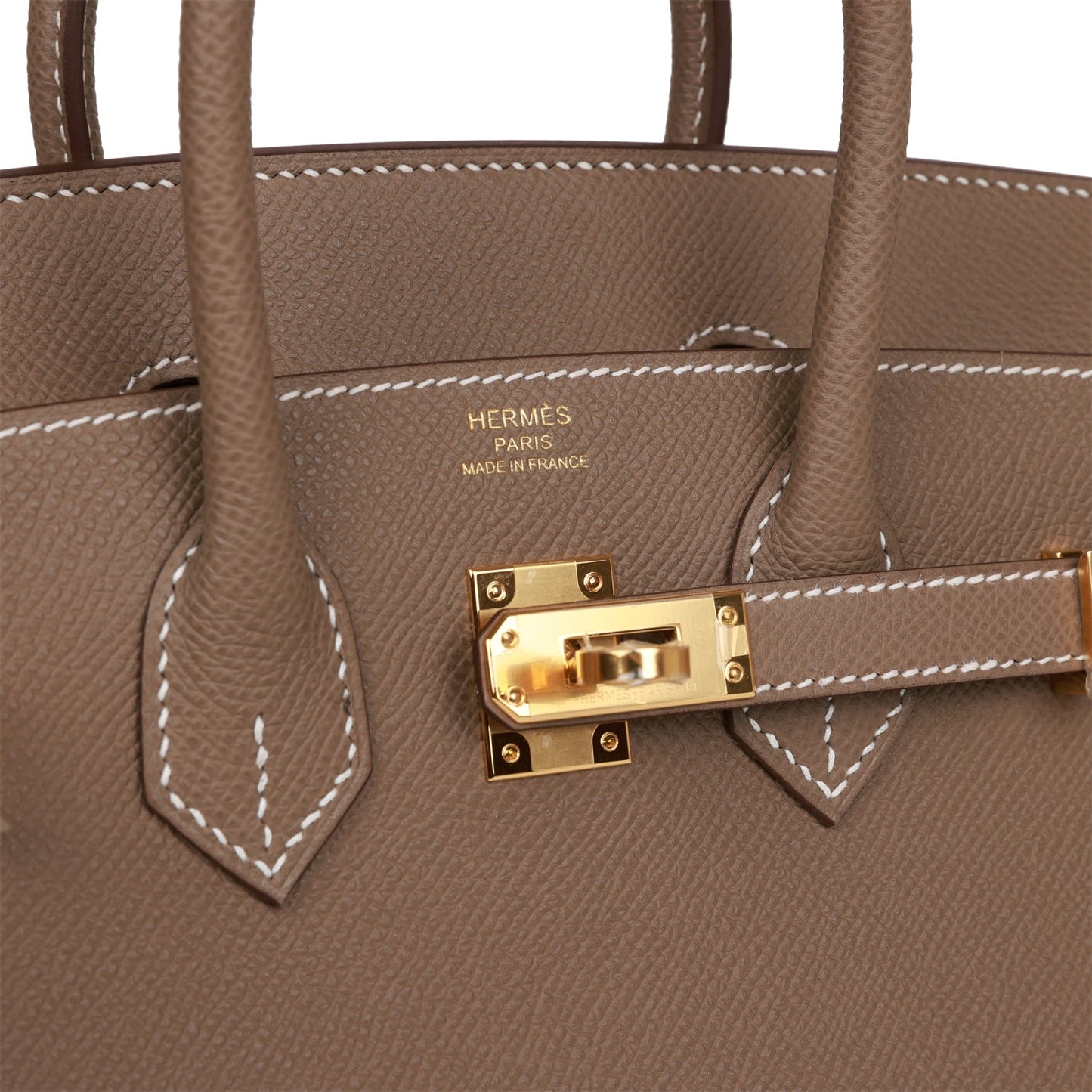Hermes Birkin 25 Sellier Etoupe Epsom Gold Hardware