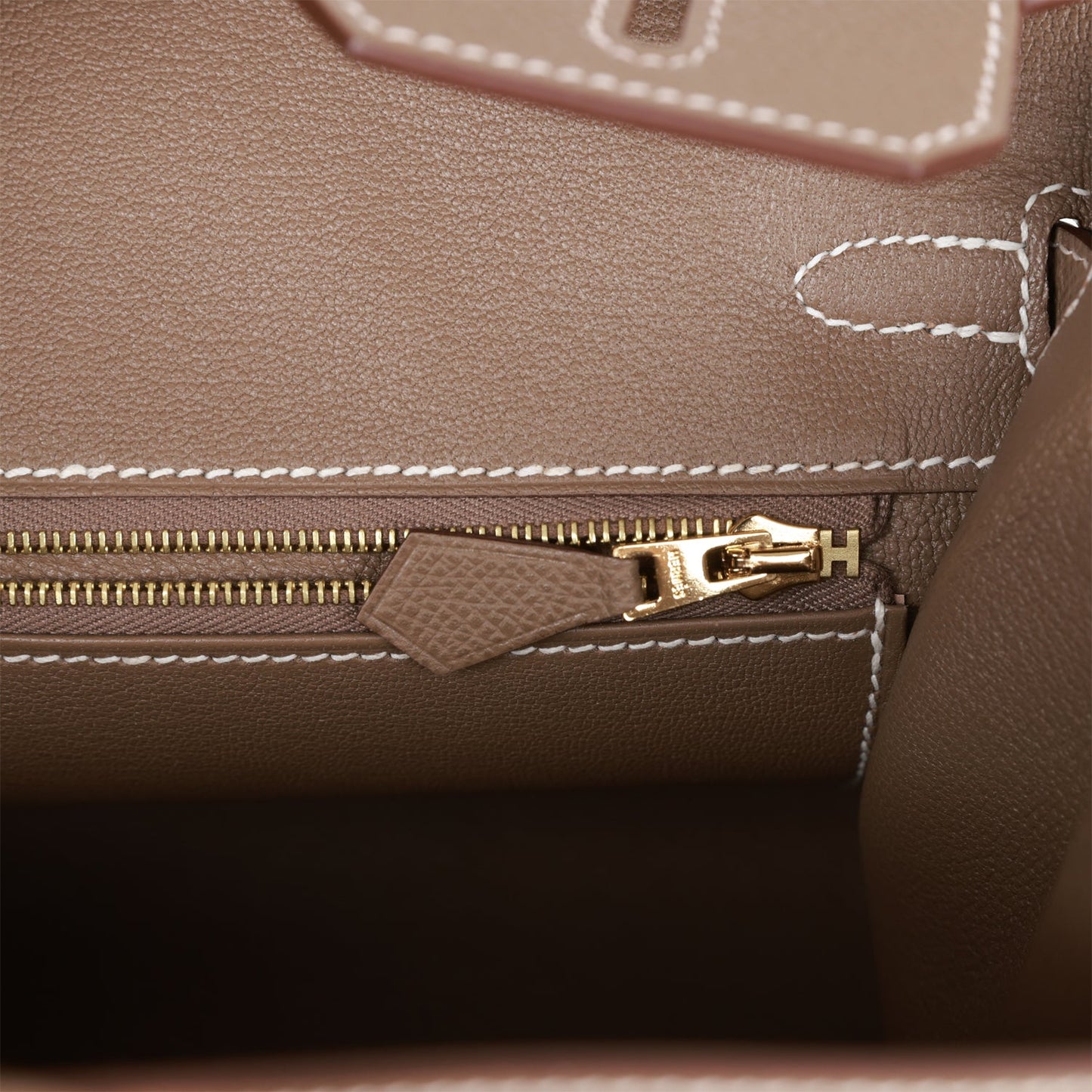Hermes Birkin 25 Sellier Etoupe Epsom Gold Hardware