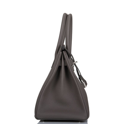Hermes Birkin 30 Etain Togo Palladium Hardware