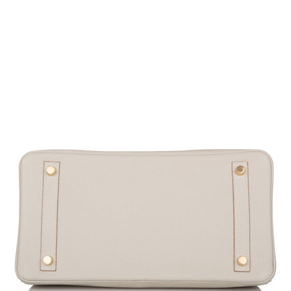 Hermes Birkin 30 Gris Perle Togo Gold Hardware