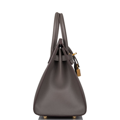 Hermes Birkin 25 Sellier Etain Epsom Gold Hardware