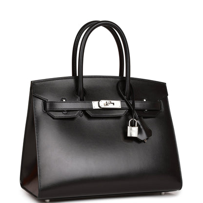 Hermes Birkin 30 Sellier Black Box Palladium Hardware