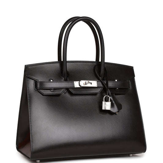 Hermes Birkin 30 Sellier Black Box Palladium Hardware