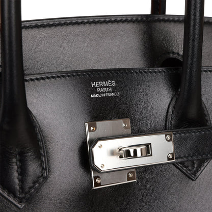 Hermes Birkin 30 Sellier Black Box Palladium Hardware
