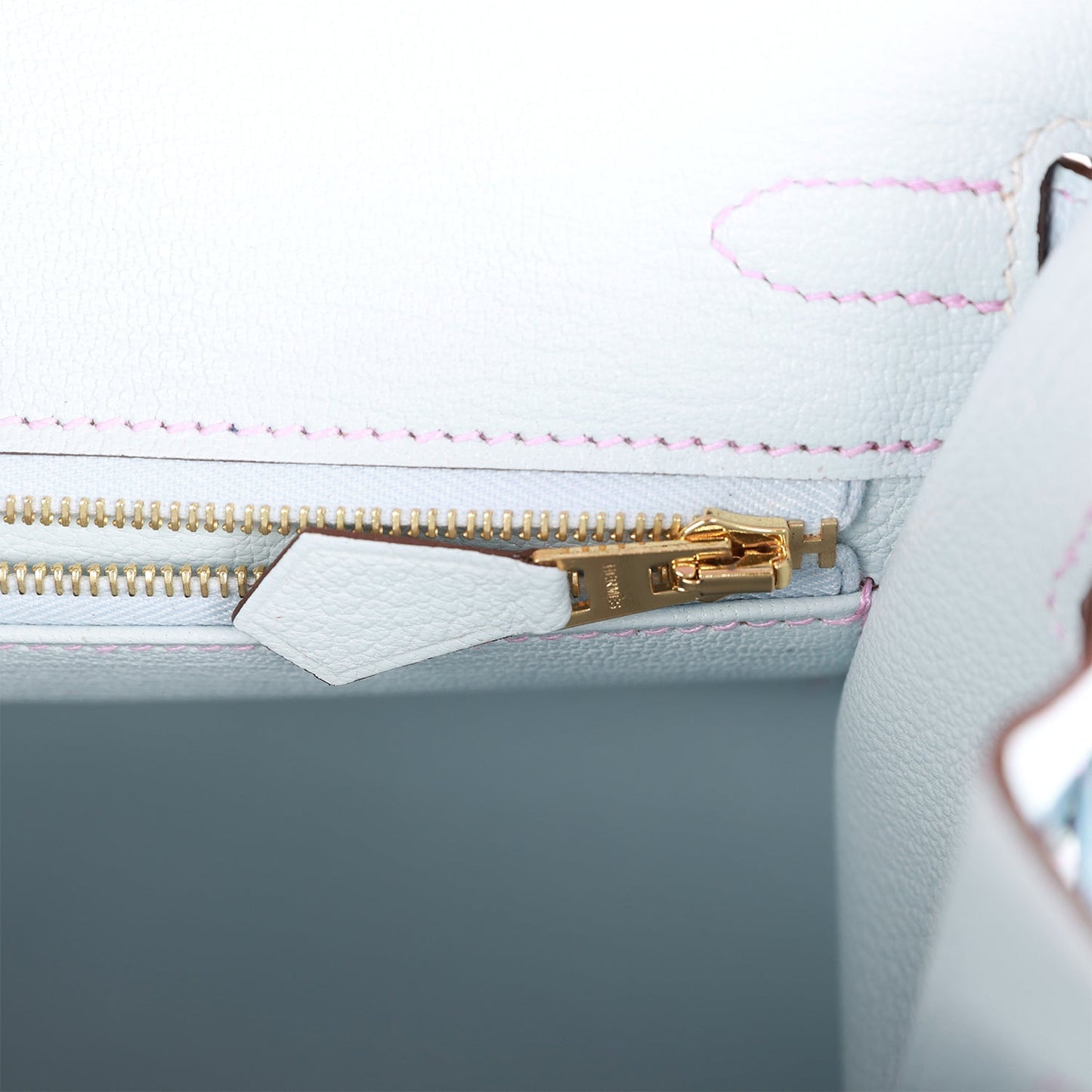 Hermes Birkin 25 Sellier Mauve Sylvestre and Bleu Brume Epsom Brushed Gold Hardware