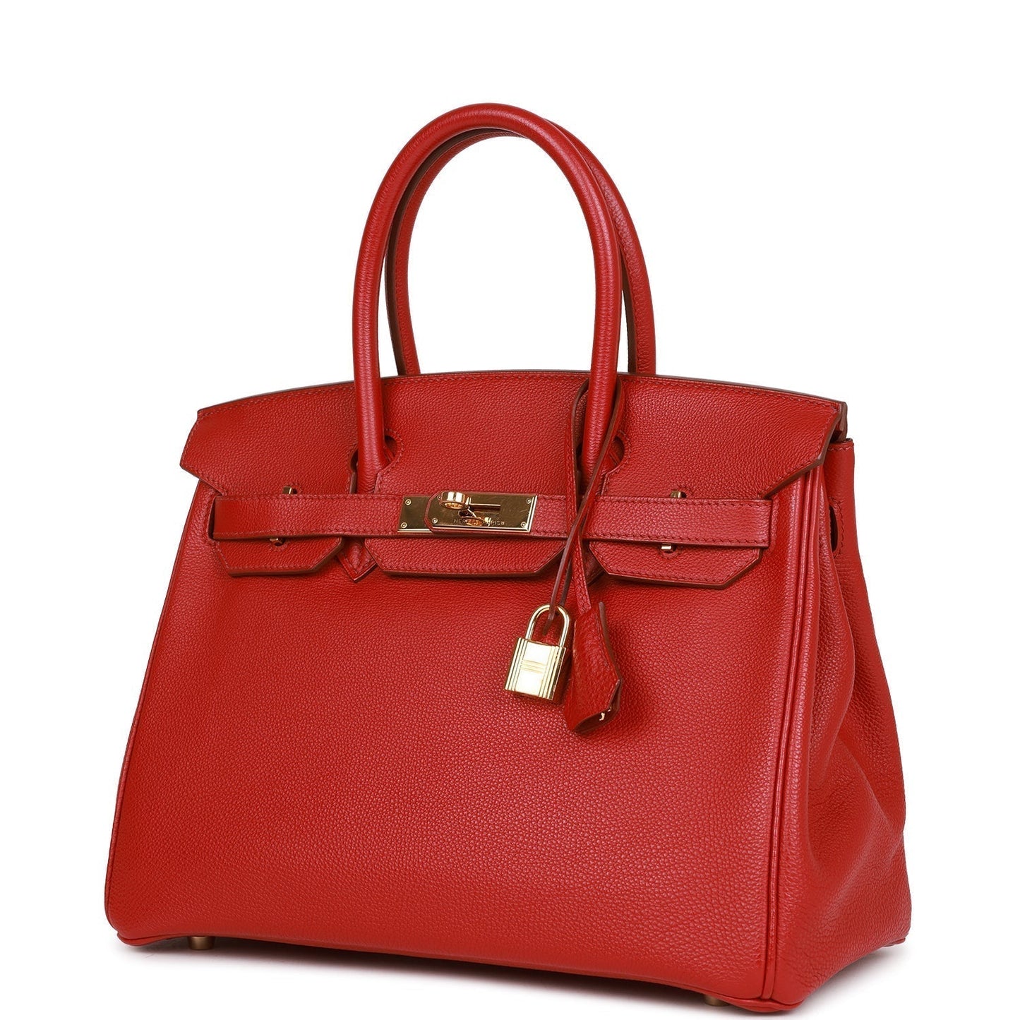 Hermes Birkin 30 Rouge Garance Togo Gold Hardware