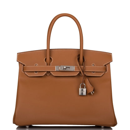 Hermes Birkin 30 Gold Epsom Palladium Hardware