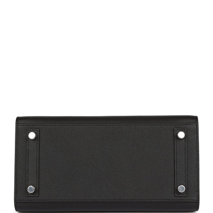 Hermes Birkin 25 Sellier Black Epsom Palladium Hardware