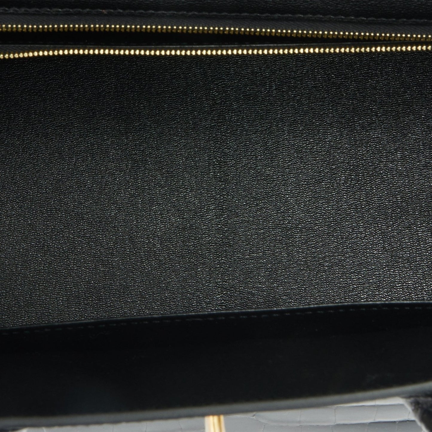 Hermes Birkin 35 Black Shiny Porosus Crocodile Gold Hardware