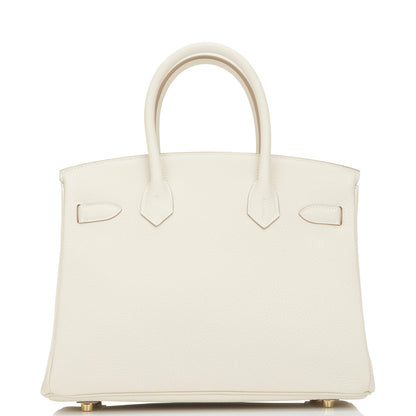 Hermes Birkin 30 Craie Togo Gold Hardware