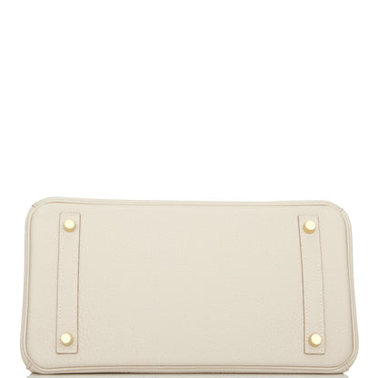 Hermes Birkin 30 Craie Togo Gold Hardware