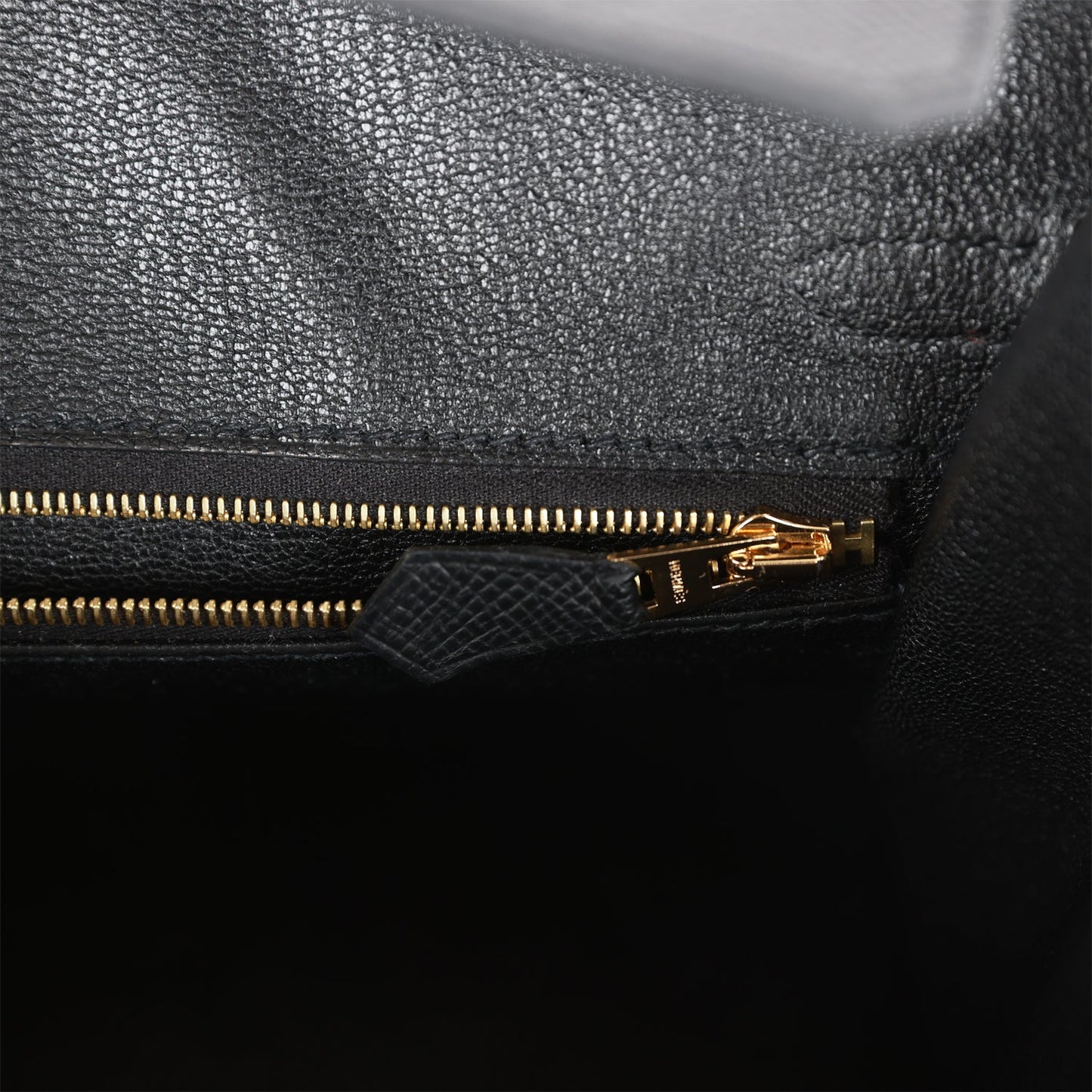 Hermes Birkin 25 Sellier Black Epsom Gold Hardware
