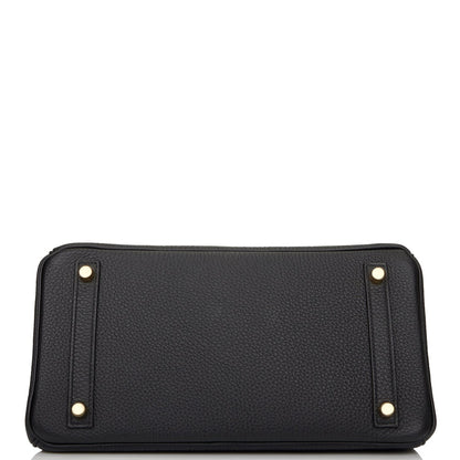 Hermes Birkin 30 Black Togo Gold Hardware