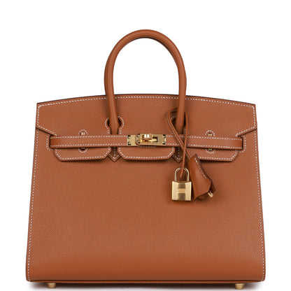 Hermes Birkin 25 Sellier Gold Epsom Gold Hardware