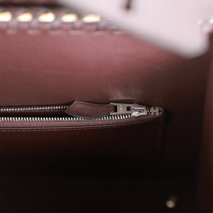 Hermes Picnic Birkin 25 Rouge Sellier Swift Palladium Hardware