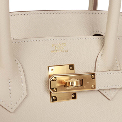 Hermes Birkin 30 Sellier Craie Epsom Gold Hardware