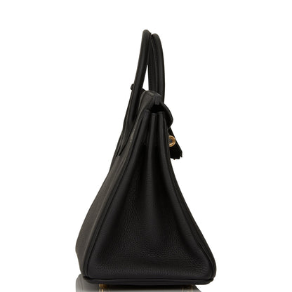 Hermes Birkin 25 Black Togo Gold Hardware