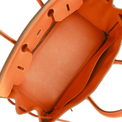 Hermes Birkin 35 Orange H Clemence Palladium Hardware -