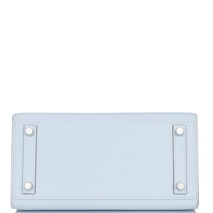 Hermes Birkin Sellier 25 Bleu Brume Epsom Palladium Hardware