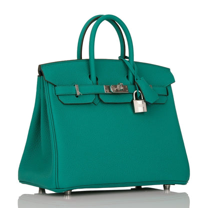 Hermes Birkin 25 Vert Verone Verso Togo Palladium Hardware